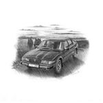 Rover SD1 Mk1 Personalised Portrait in Black and White - RO2004BW